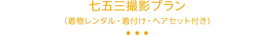 七五三撮影プラン